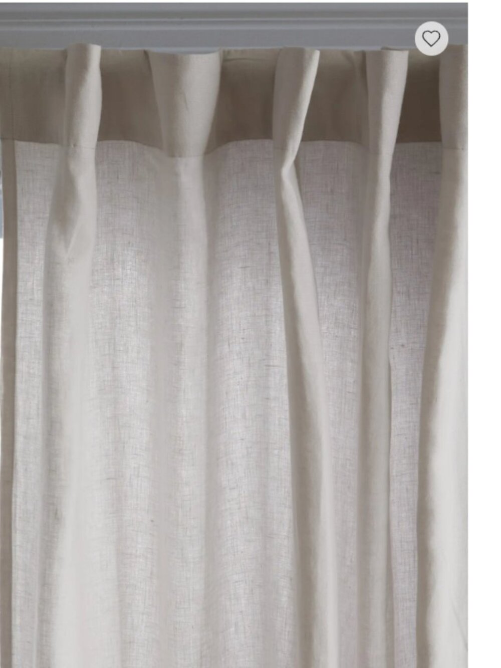 NWOT Quince European Linen Curtain in Cloud, size 96 x 108, Light Filtering (23)